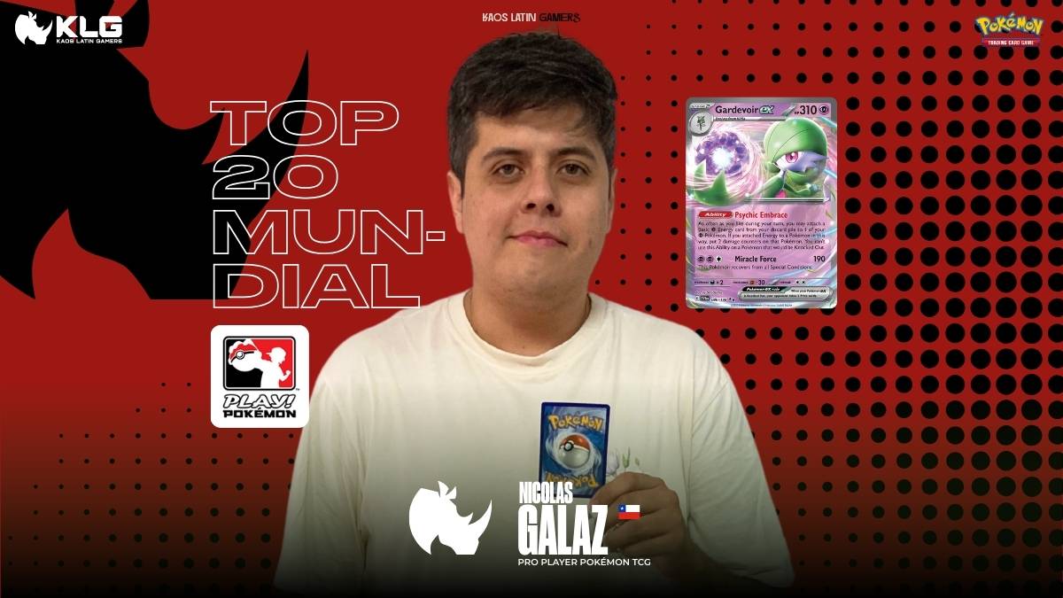 Nico Galaz, Pro Player de Pokémon TCG para Kaos Latin Gamers, Top 20 Mundial