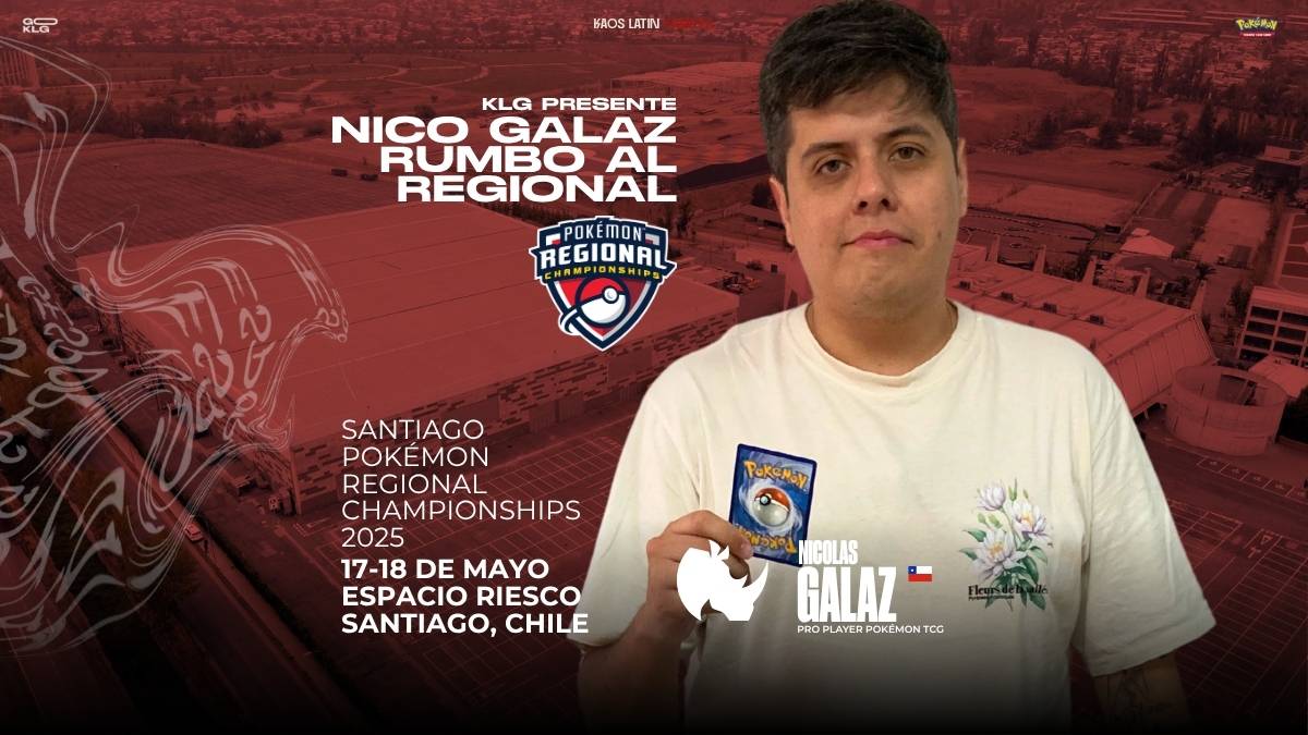nicolas-galaz-pokemon-tcg-kaos-latin-gamers-klg-regional-espacio-riesco Nico Galaz, Pro Player de Kaos Latin Gamers, presente en el Regional Pokémon TCG Santiago Championship 2025 en Espacio Riesco
